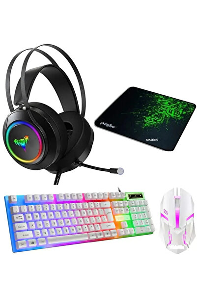 Everest Grup 7.1 Oyuncu Kulaklıgı - Işıklı Oyuncu Klavyesi -set-7895
