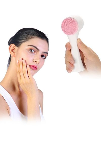 MAROKEN Facial Cleansing Brush - Dermaroller for Exfoliating, Dirt Purifying and Soft Body Care