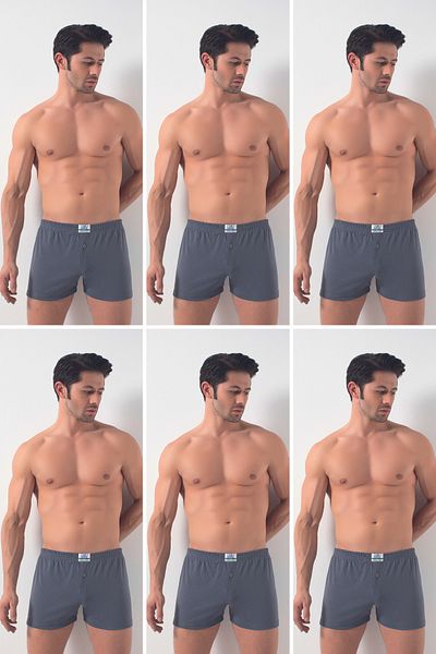 DONEX Men's Curling Waist Cotton Boxers - Pack of 6 2302