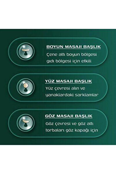 Genel Markalar 3 Başlıklı Yüz Ve Boyun Masaj Terapi Kırşıklık Giderici Ems Güzellik Cihazı
