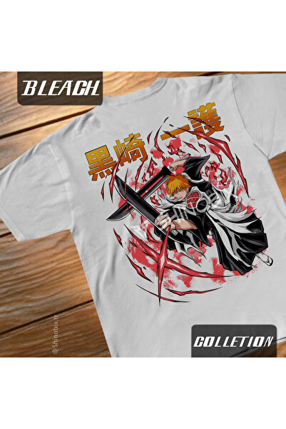 SHINOBIX تي شيرت بليتش أنيمي إيتشيغو كوروساكي كبير الحجم