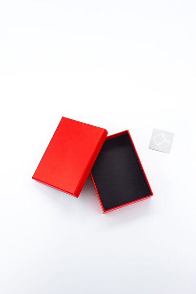 carton box Karton Kutu Yılbaşı 1 Adet Kırmızı Küçük Sert Hediye Kutusu (EN 10*BOY 14*YÜKSEKLİK 3,8 CM)