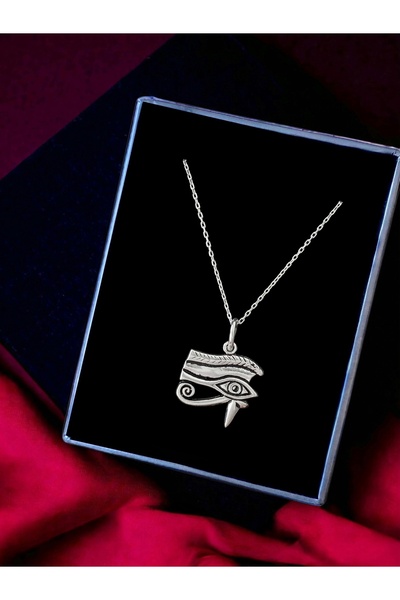 Alaja Silver Horus'un Gözü Ra Unisex Tasarım 925 Ayar Gümüş Kolye