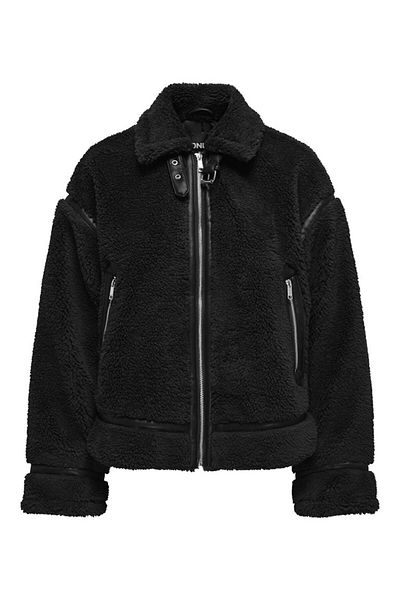 ONLY Onlmichelle Μαύρο Teddy Jacket - Otw Jacket 15326006