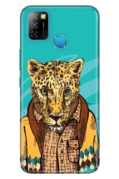 Cekuonline جراب Infinix Smart 5 من السيليكون بنمط Tioserisi مصور - الفهد