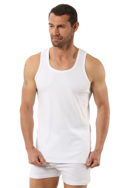 ÖZKAN underwear 0058 Men's 100% Cotton Combed Flexible Comfortable Back Cross Sports Rambo Undershirt