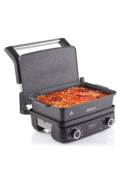 Arzum Maxi Grill Elektrogrill Multigrill Toaster Sandwichmaker Und Pizzaofen & Lahmacun Makinesi
