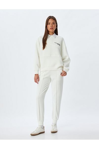 Koton Ecru Damen-Jogginghose – 5WAK30016EK