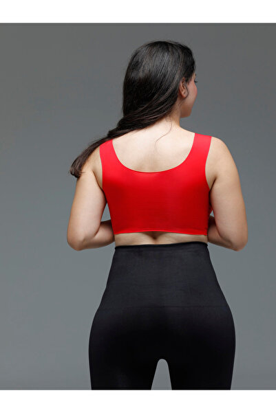 MİSTİRİK Parabita Model - Laser Cut Soft Red Bustier Dress