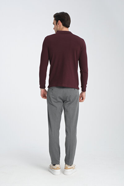 Frappoli Ανδρικό Φούτερ με Πόλο Γιακά - Κανονική Εφαρμογή, Σχέδιο Σταγόνας