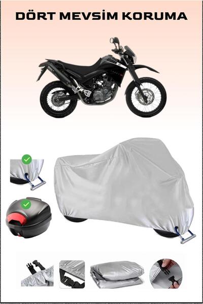 Breen مشمع دراجة نارية رمادي لـ Yamaha XT 660 R - حقيبة خلفية وقفل متوافق، آمن
