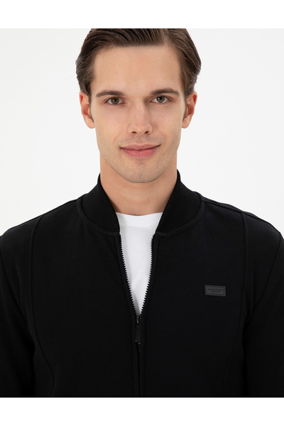 U.S. Polo Assn. Erkek Siyah Örme Hırka 50293386-VR046