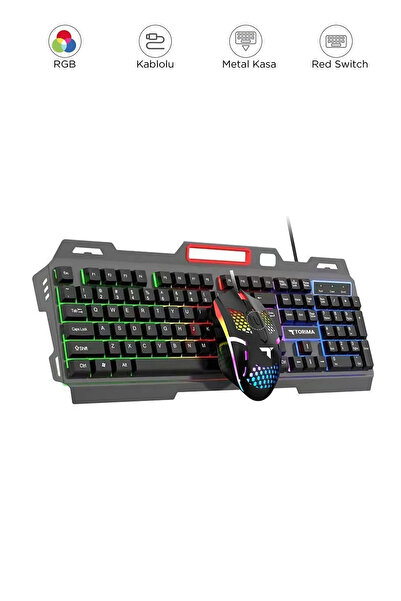 Everest Grup Gaming Rgb Işıklı Kablolu Q Klavye ve Mouse Seti Siyah