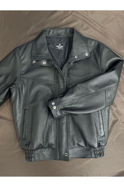 Şahan Deri Denizli Women's Black Elastic Genuine Leather Coat