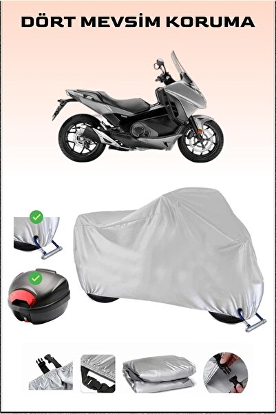 Breen Honda Nc 750D Integra - Gray Motorcycle Tarpaulin, Rear Bag and Lock Co...