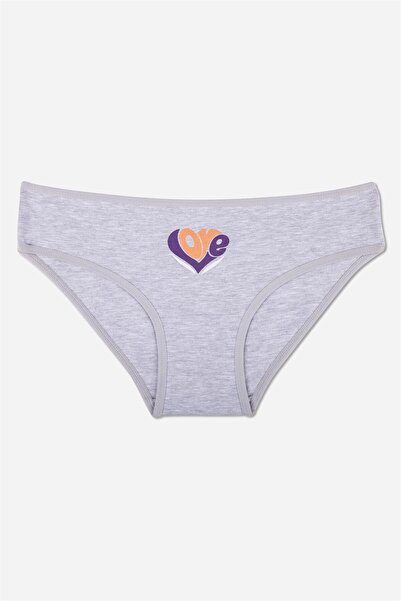 BAYKAR Kız Çocuk Garson Pamuklu Bikini Kesim Külot 3'lü Paket Renkli