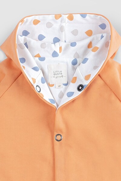 Little Gusto Organic Cotton Hooded Baby Raincoat