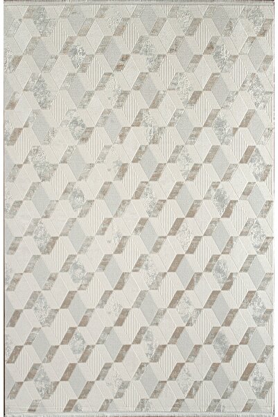 ATLAS HALI Seren NF05A Krem Vizon Akrilik Yumuşak Dokulu Modern Halı Karademi...