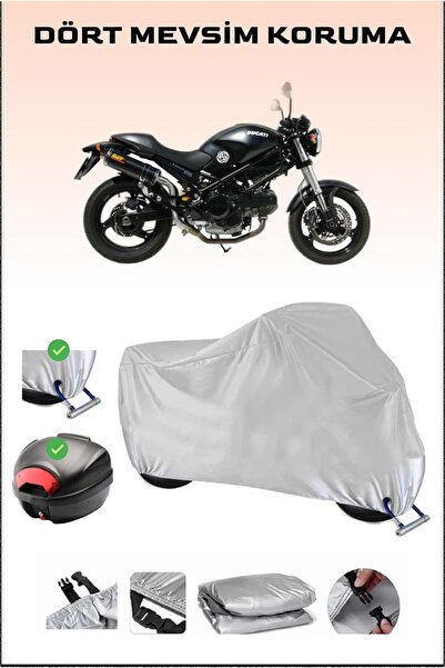 Breen مشمع دراجة نارية باللون الرمادي من Ducati Mons-ter 695 - متوافق مع الحق...