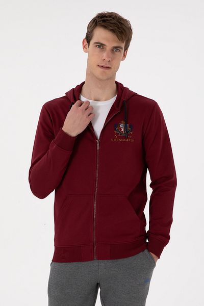 U.S. Polo Assn. Men's Burgundy Knitted Cardigan 50293649 -Vr014