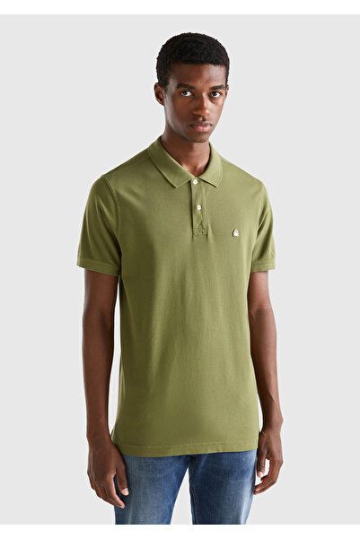 United Colors of Benetton Ανδρικό μπλουζάκι πόλο με κοντό μανίκι με κανονική ...