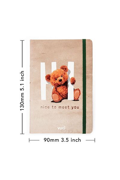VUKİ Patterned Hard Cover Elastic Notebook A5