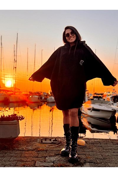 SOLENROSA Πετσέτα Poncho Welsolft Fleece
