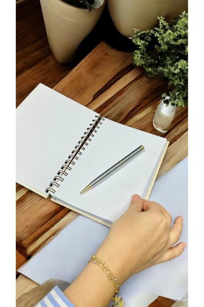t tuğset etiket A5 - 15X21 cm Spiral Hard Cover Dotted Undated Agenda Notepad Emotion-T1136