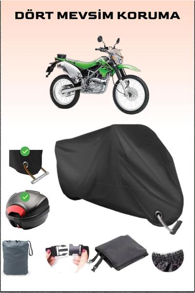 Breen حقيبة خلفية وقفل أسود للدراجة النارية متوافق مع Kawasaki Klx 150 L، آمن