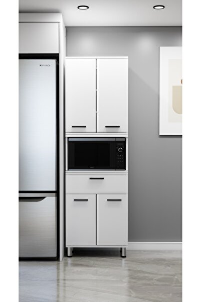 Kenyap Modüler Çok Amaçlı Mutfak Dolabı 4 Kapaklı ,1 Çekmeceli, Açık Modüllü