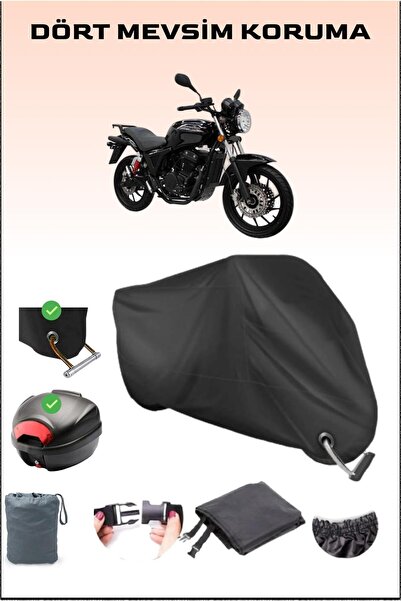 Breen Back Bag and Lock Compatible Motorcycle Tarpaulin for Black Mondial 250...
