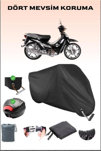 Breen حقيبة خلفية وقفل متوافق مع القماش المشمع للدراجات النارية باللون الأسود...