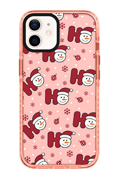 shoptocase iPhone 12 DÜZ Uyumlu Yılbaşı Desenli Ultra Korumalı Telefon Kılıfı