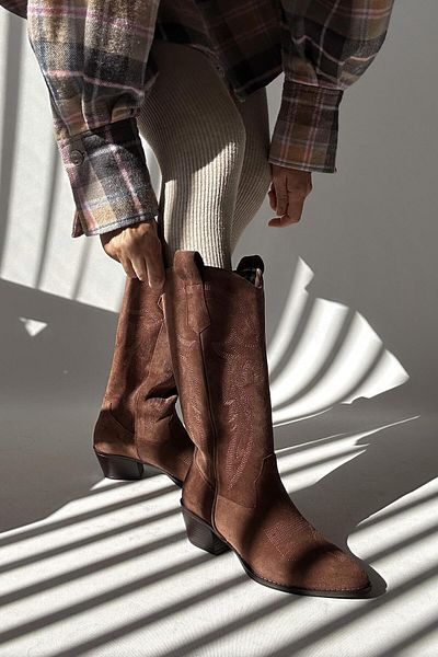 nope21shoess Γνήσιες δερμάτινες μπότες Porto Brown
