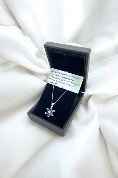 ADA LİFE GÜMÜŞ 925 Ayar Gümüş Lotus Çiçeği Kadın Kolye (IŞIKLI KUTU)