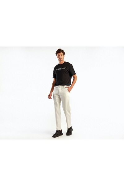 United Colors of Benetton Ανδρικό παντελόνι White Liyosel Blended