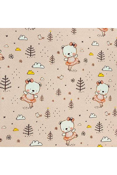 podyum baskı Cute Raincoat Digital Printed Bears for Girls and Baby - 147X100 cm