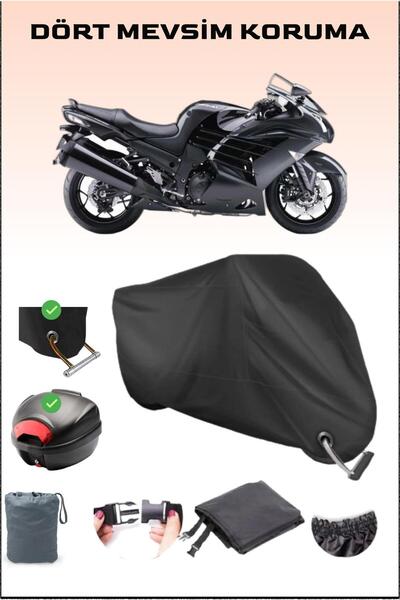 Breen حقيبة خلفية وقفل أسود لدراجة نارية Kawasaki Zzr 1400 Abs متوافقة مع الق...