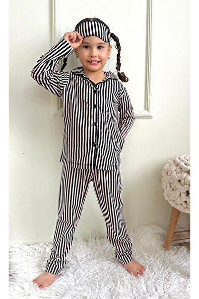 LİLLYPİCCA Комплект пижама за момичета с дантела и превръзка за око