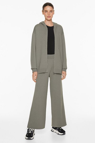 Oysho Long hooded knit jacket