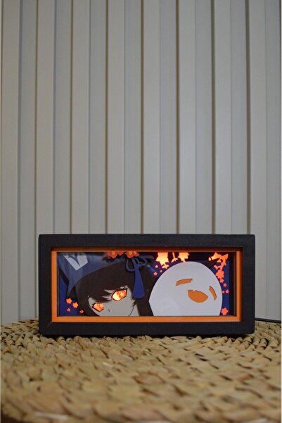 Yubi Design Hu Tao , Genshin impact - Işık Kutusu, Gölge Kutusu, Anime, gece ...