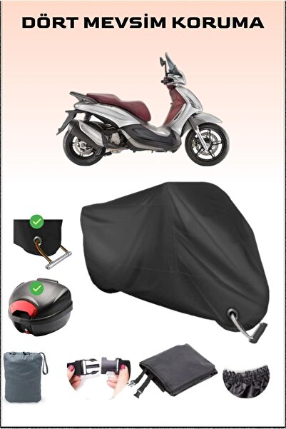 Breen بلاك بياجيو بيفرلي سبورت تورينغ 350 أي. للحقيبة الخلفية قفل متوافق مع القماش المشمع للدراجات النارية