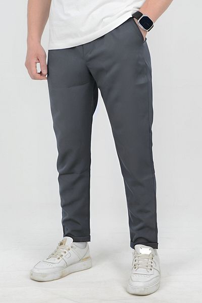 BayBayan Ανδρικό υφασμάτινο σχολικό παντελόνι Lycra Casual ποιότητας γυμνασίου