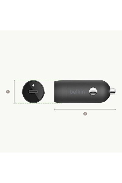 Belkin Belkin 20W PD USB-C Standalone Car Charger Black