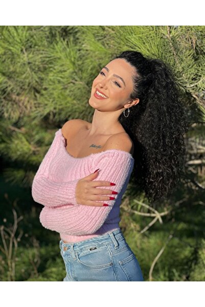 unique rain Kadın Kayık Yaka Yumoş Triko Kazak