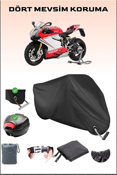 Breen حقيبة خلفية سوداء وقفل لدراجة Ducati Panigale 1199 S المتوافقة مع القما...