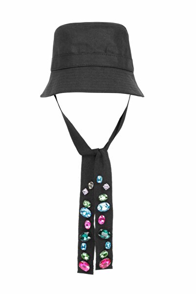 Roman Taşlı Şapka Siyah K2385110_001