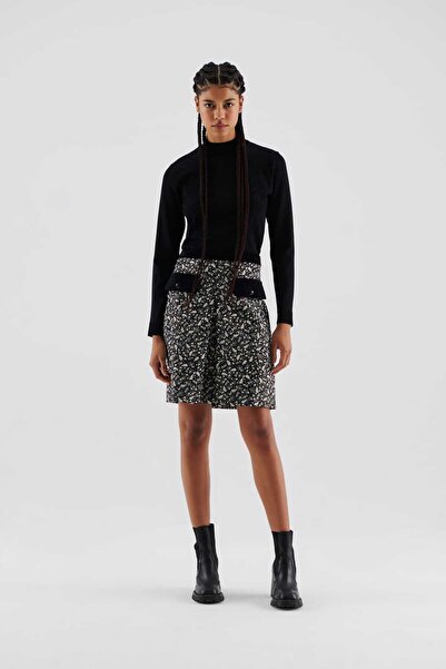 Roman Cepli Desenli Mini Etek Standart Renk K2315067_089