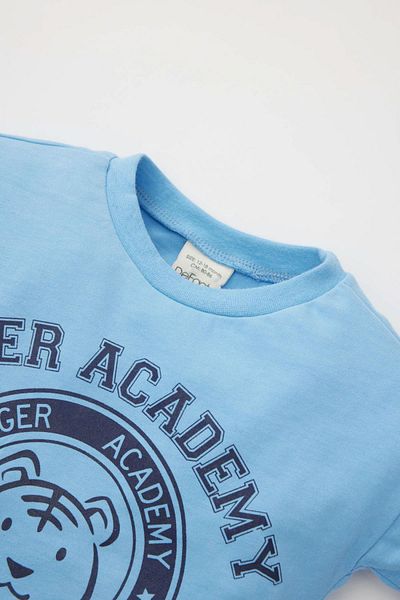 DeFacto Baby Boy Crew Neck Tiger Pattern Long Sleeve T-Shirt C3608a524sp