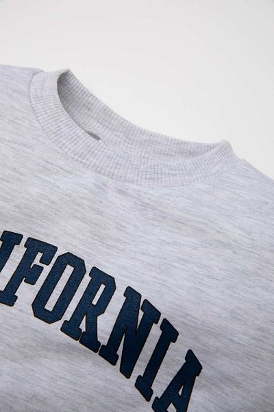 DeFacto Baby Boy Gray Crew Neck Letter Printed Sweatshirt D0698A524Au
